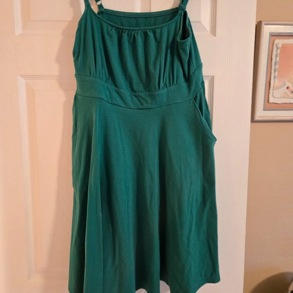 Torrid Mini Foxy Skater Tank Dress Green 00 - Picture 2 of 3